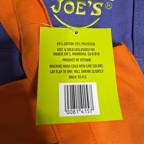 NWT - Trader Joe's Set of 4 Trick or Treat Canvas Tote Bag - - Picture 10 of 10